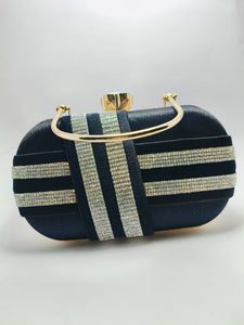 Black and silver Bridal Clutch Purse – Timeless Elegance for the Modern Bride