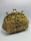 Elegant Design Metal Body fully stone bridal clutch stylish purse