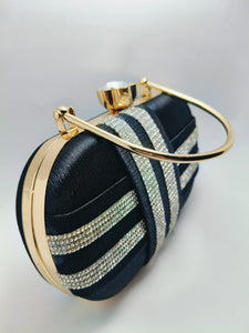 Black and silver Bridal Clutch Purse – Timeless Elegance for the Modern Bride