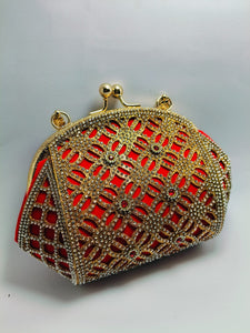 Elegant Design Metal Body fully stone bridal clutch stylish purse